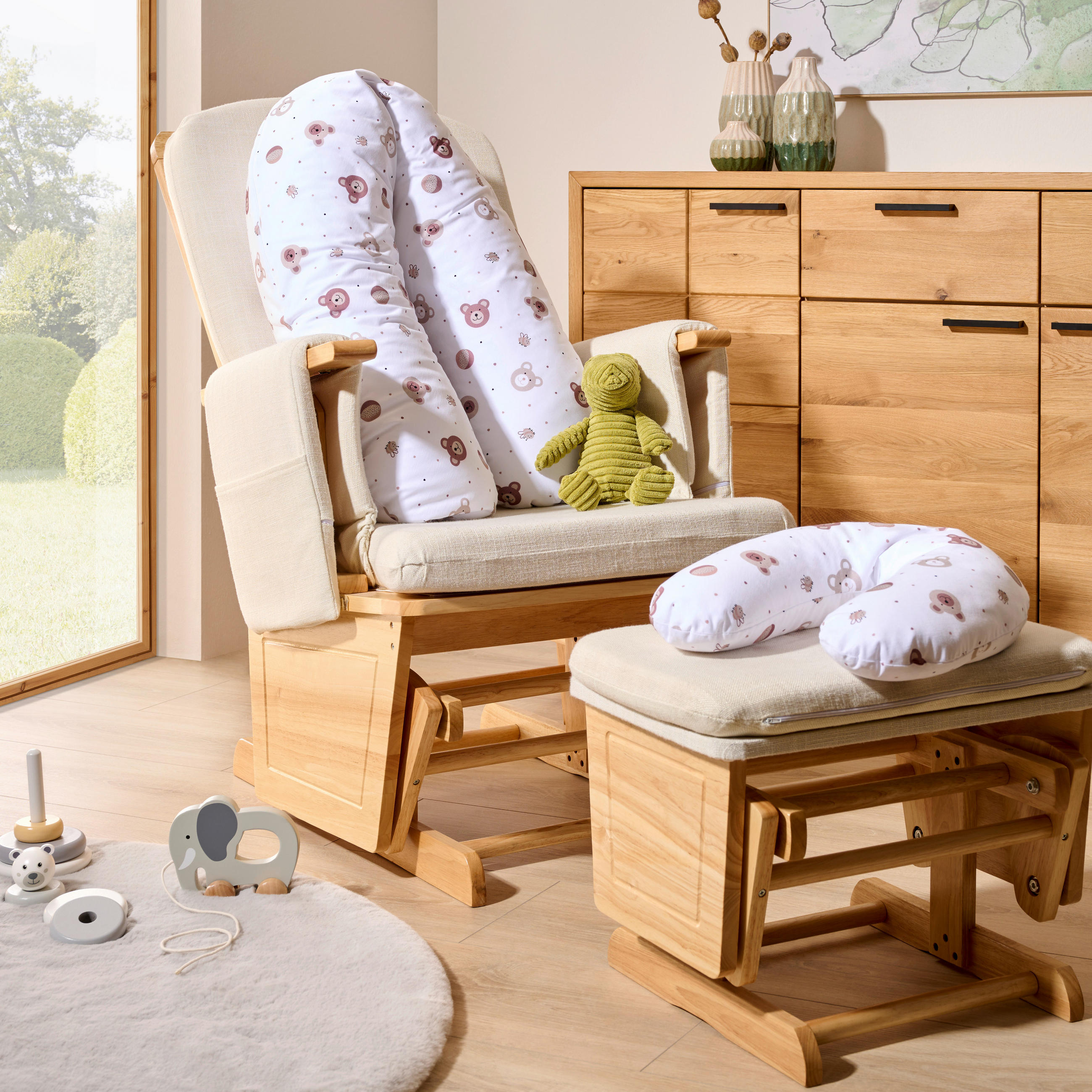 BABYNACKENKISSEN 20/102 cm  - Beige/Weiß, Basics, Kunststoff/Textil (20/102cm) - Patinio