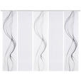 FLÄCHENVORHANG in Grau, Weiß halbtransparent  - Weiß/Grau, Design, Textil (60/245cm) - Novel
