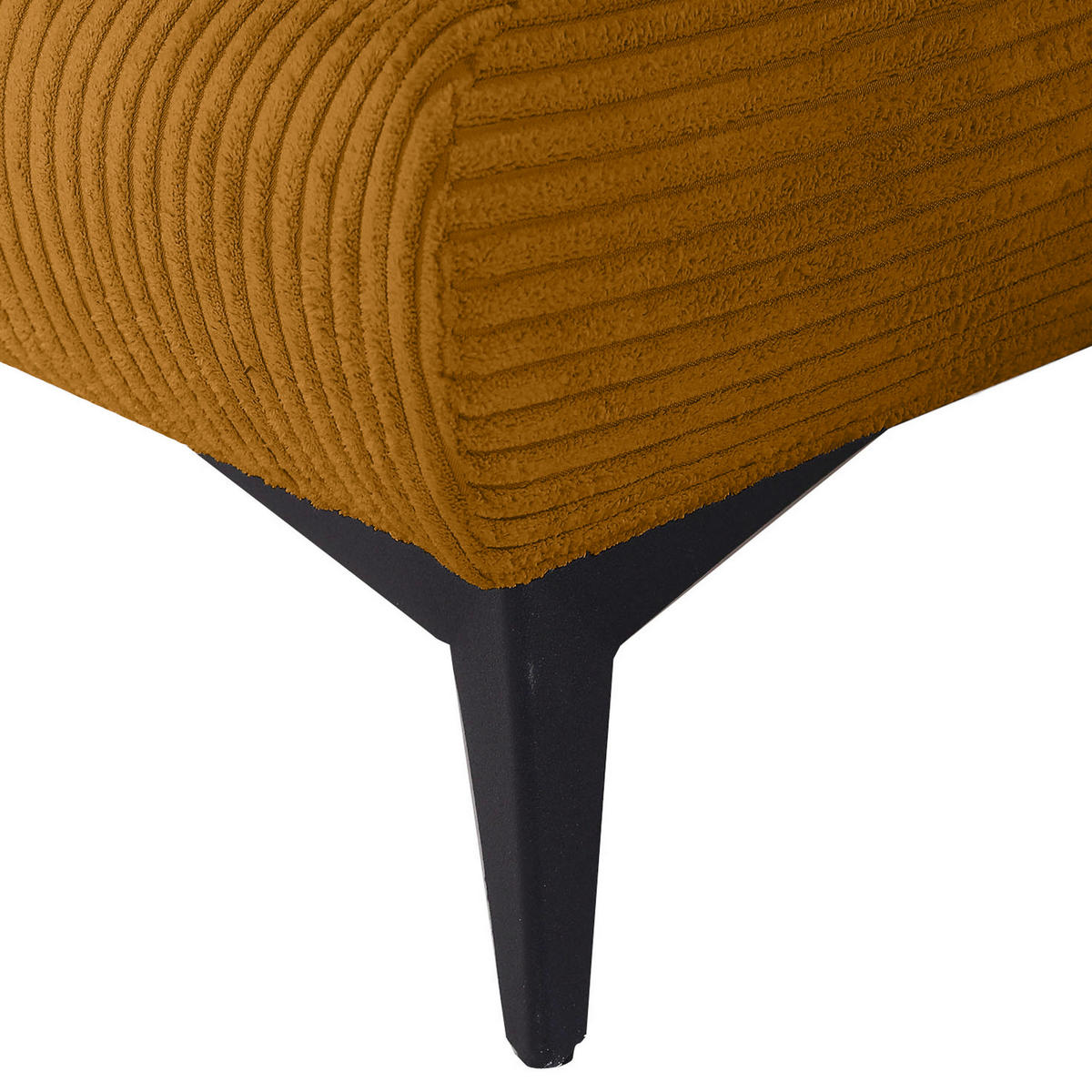 SCHLAFSOFA in Cord Dunkelgelb  - Dunkelgelb/Schwarz, Konventionell, Textil/Metall (200/78/95cm) - home24