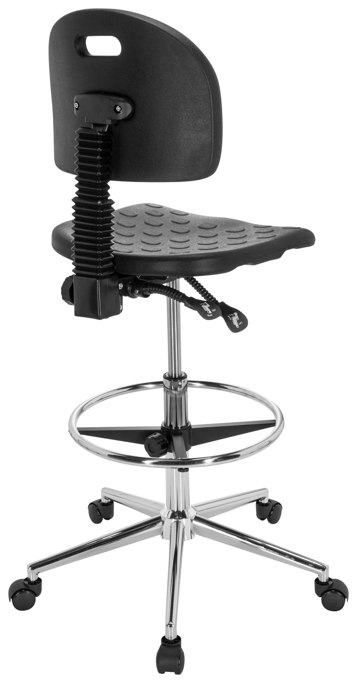DREHSTUHL Schwarz  - Silberfarben/Schwarz, Basics, Kunststoff/Metall (45/91/61cm) - MID.YOU