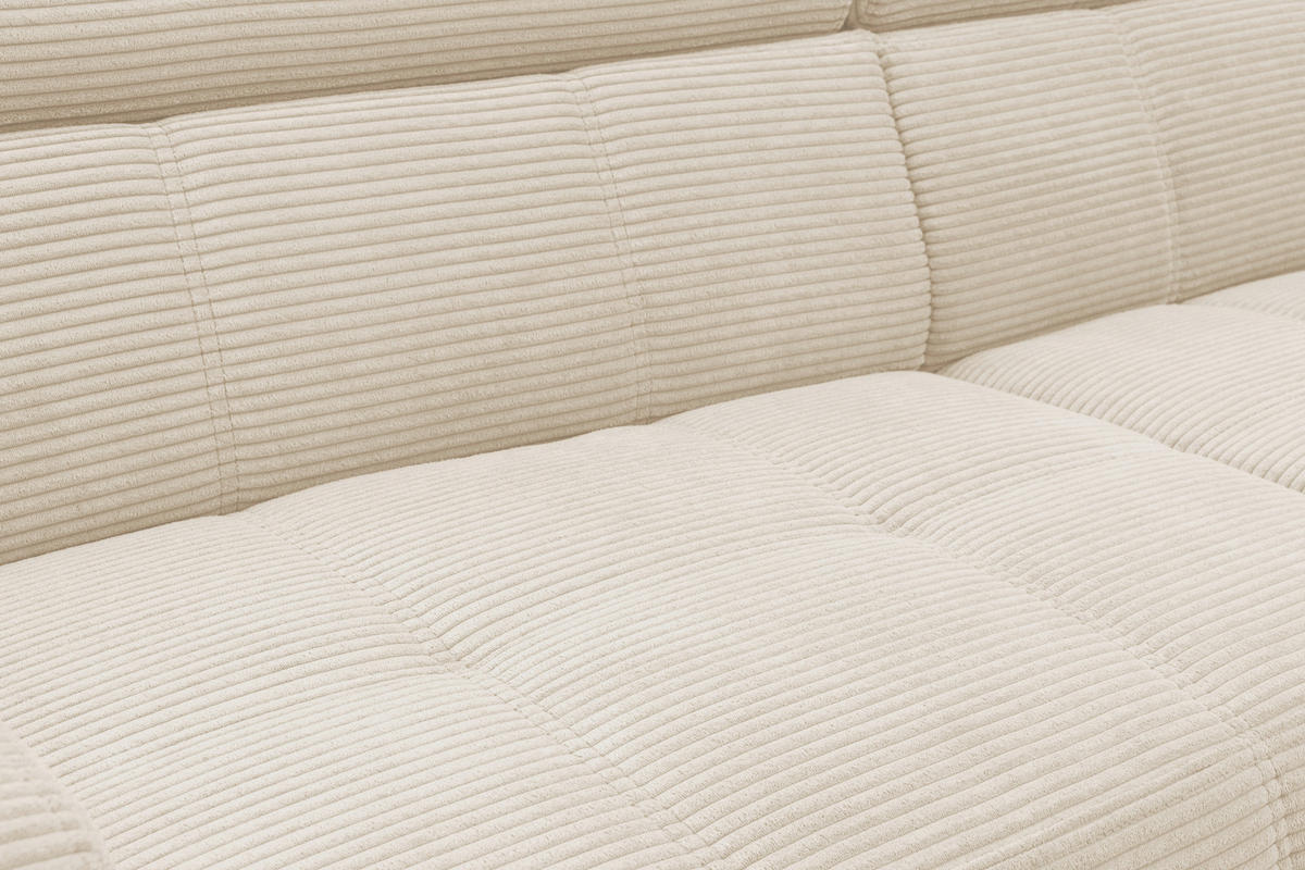 2-SITZER-SOFA TRENTO Mikrofaser Creme  - Dunkelgrau/Creme, MODERN, Textil/Metall (208/79/104cm) - MID.YOU