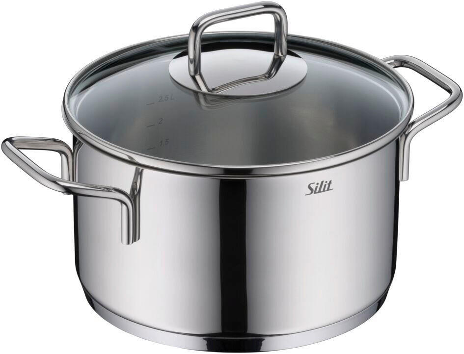 BRATENTOPF Extra Cook 4-5L L  - Edelstahlfarben, Basics, Metall (33,5/26,5/17cm) - Silit