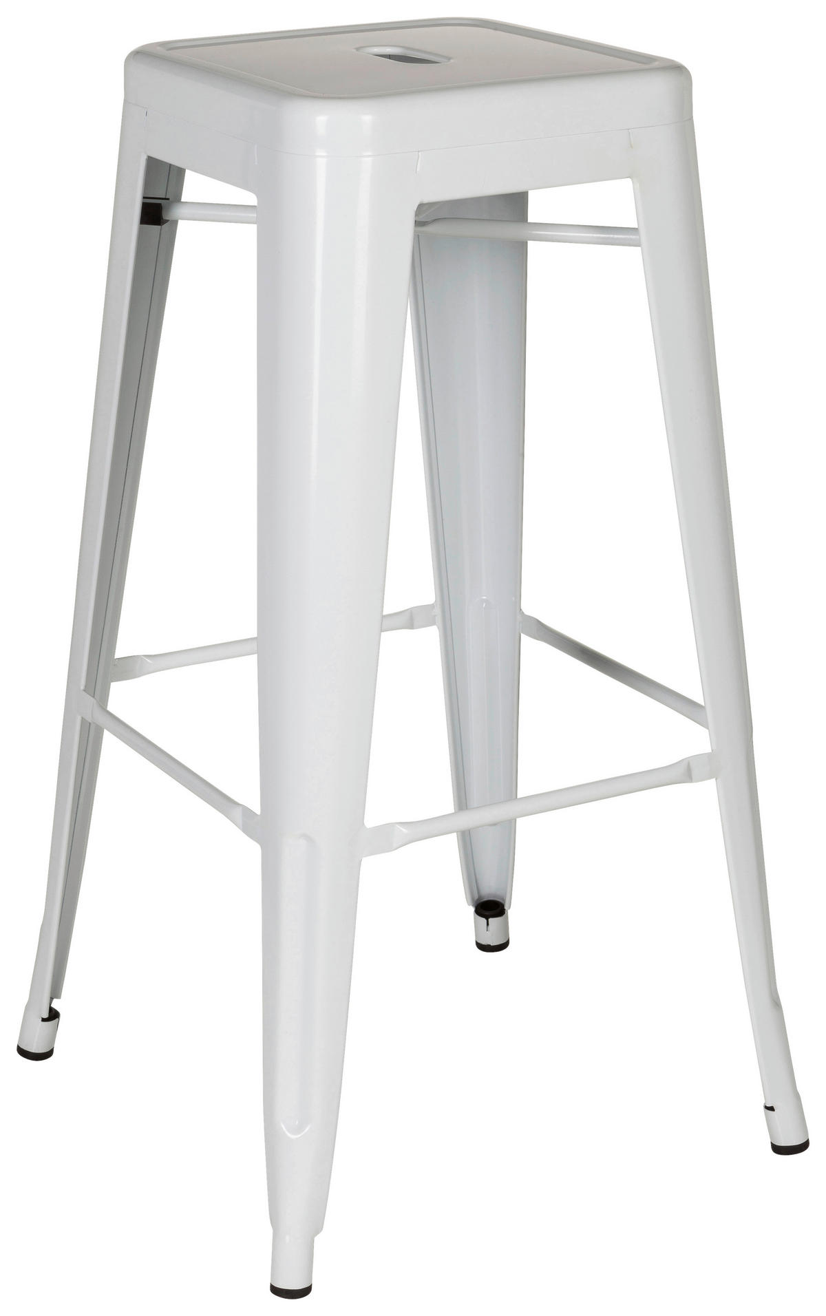BAROVÁ ŽIDLE, bílá - bílá, Basics, kov (44/77/44cm) - MID.YOU