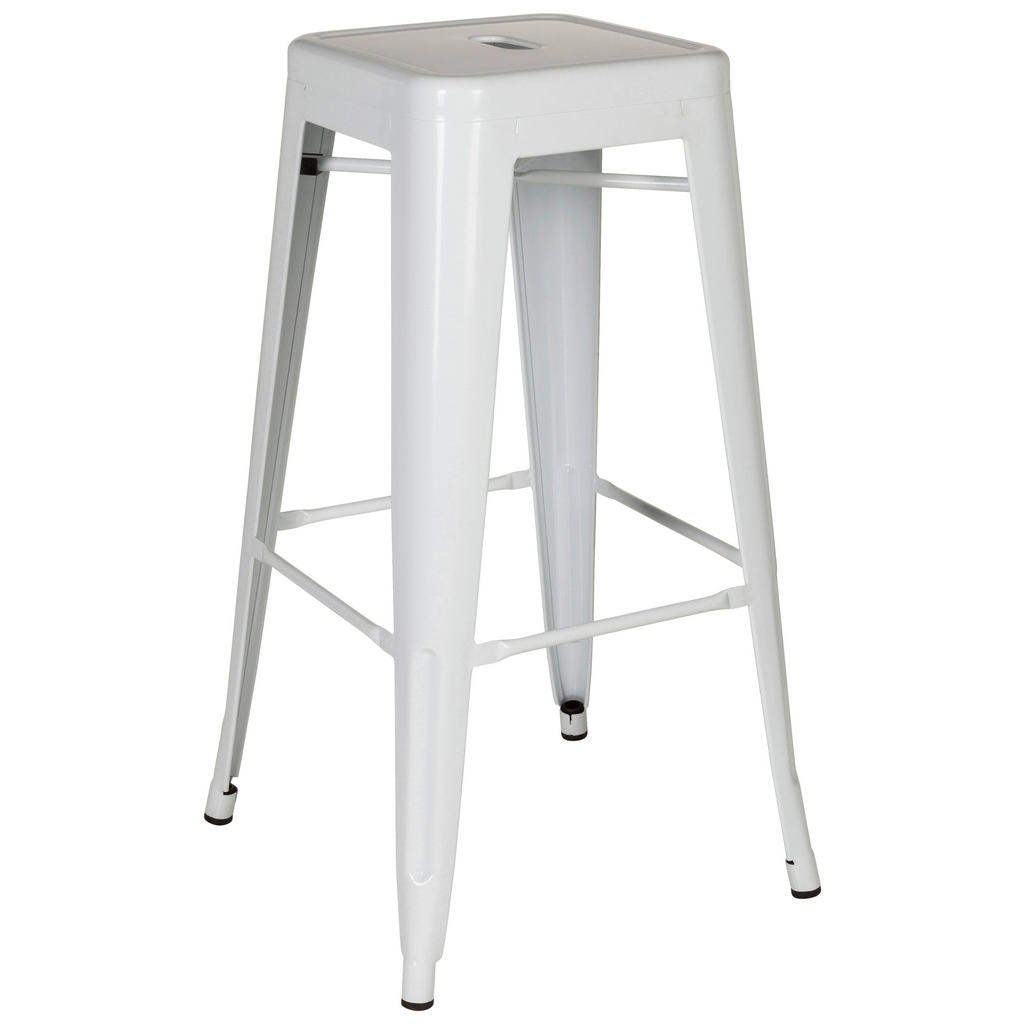 Thumbnail - Mid.you Barhocker, Weiß, Metall, konisch, 44x77x44 cm, stapelbar, Esszimmer, Barmöbel, Barhocker