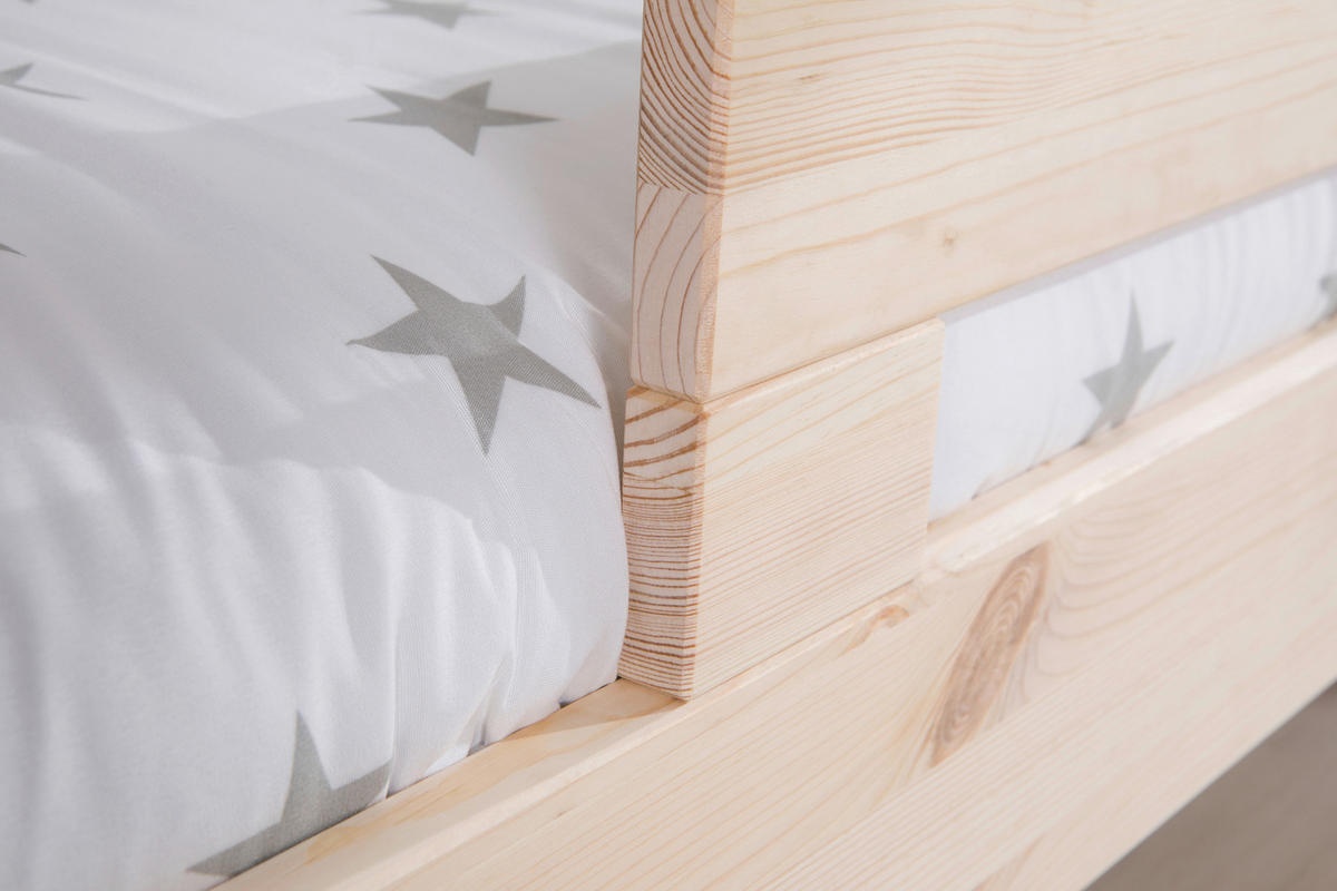 BETT in Naturfarben  - Naturfarben, MODERN, Holz (100/200cm) - Livetastic
