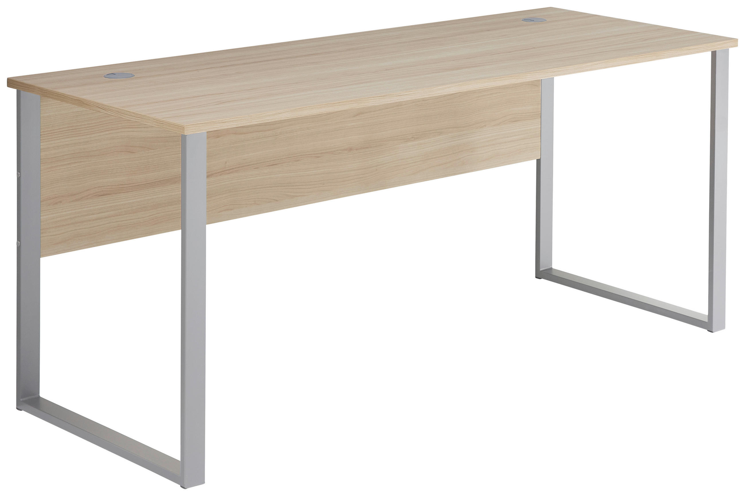 SCHREIBTISCH 170/73/77 cm  in Eichefarben  - Eichefarben/Silberfarben, KONVENTIONELL, Holzwerkstoff (170/73/77cm) - Stylife
