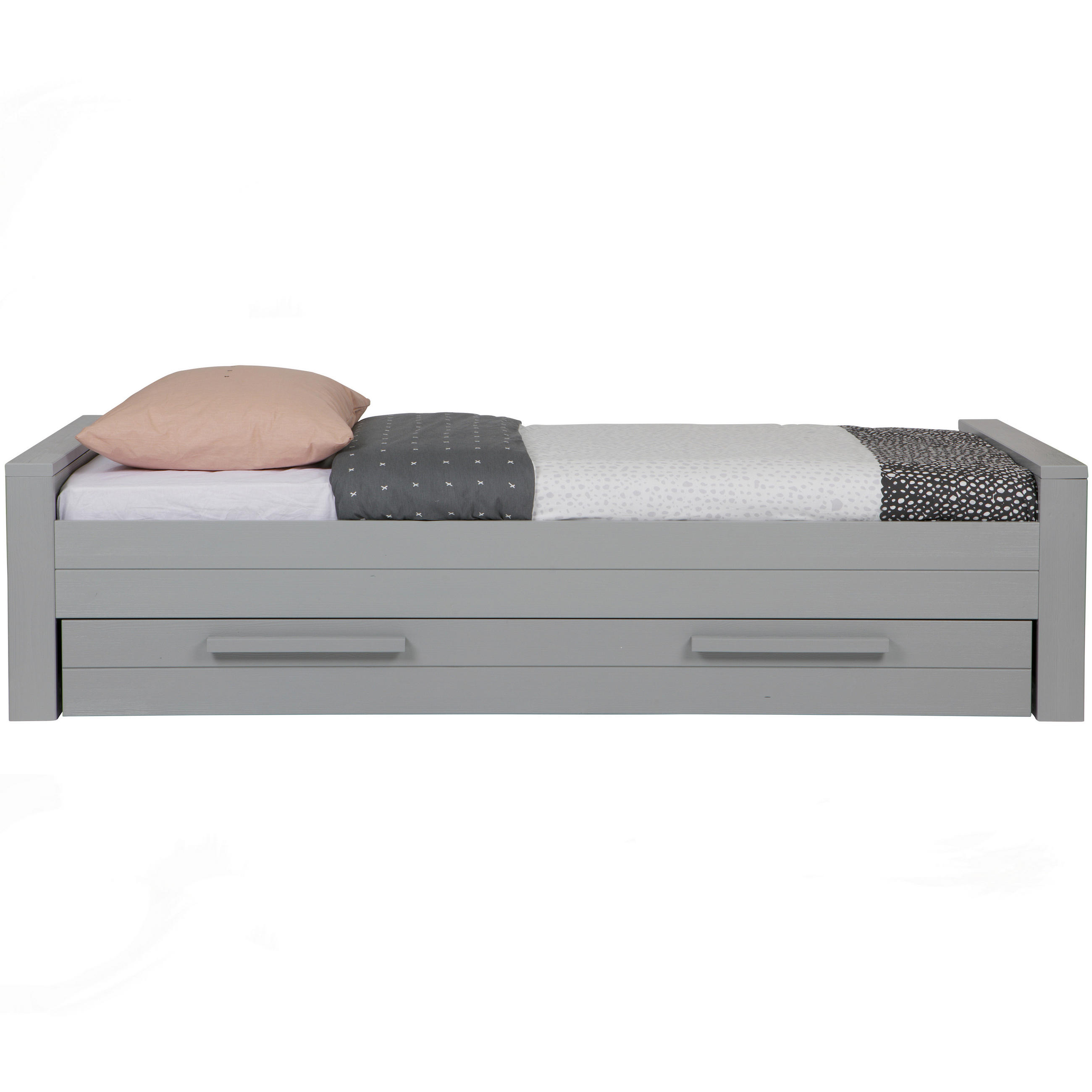 BETTKASTEN 198/21/91 cm Grau - Grau, Design, Holz (198/21/91cm) - Livetastic