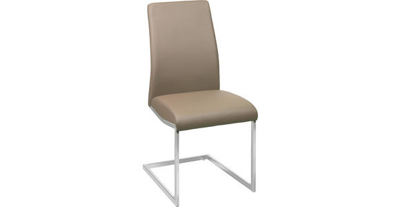 SCHWINGSTUHL in Metall, Textil Braun, Chromfarben - Chromfarben/Braun, Design, Textil/Metall (45/96/58,5cm) - Xora