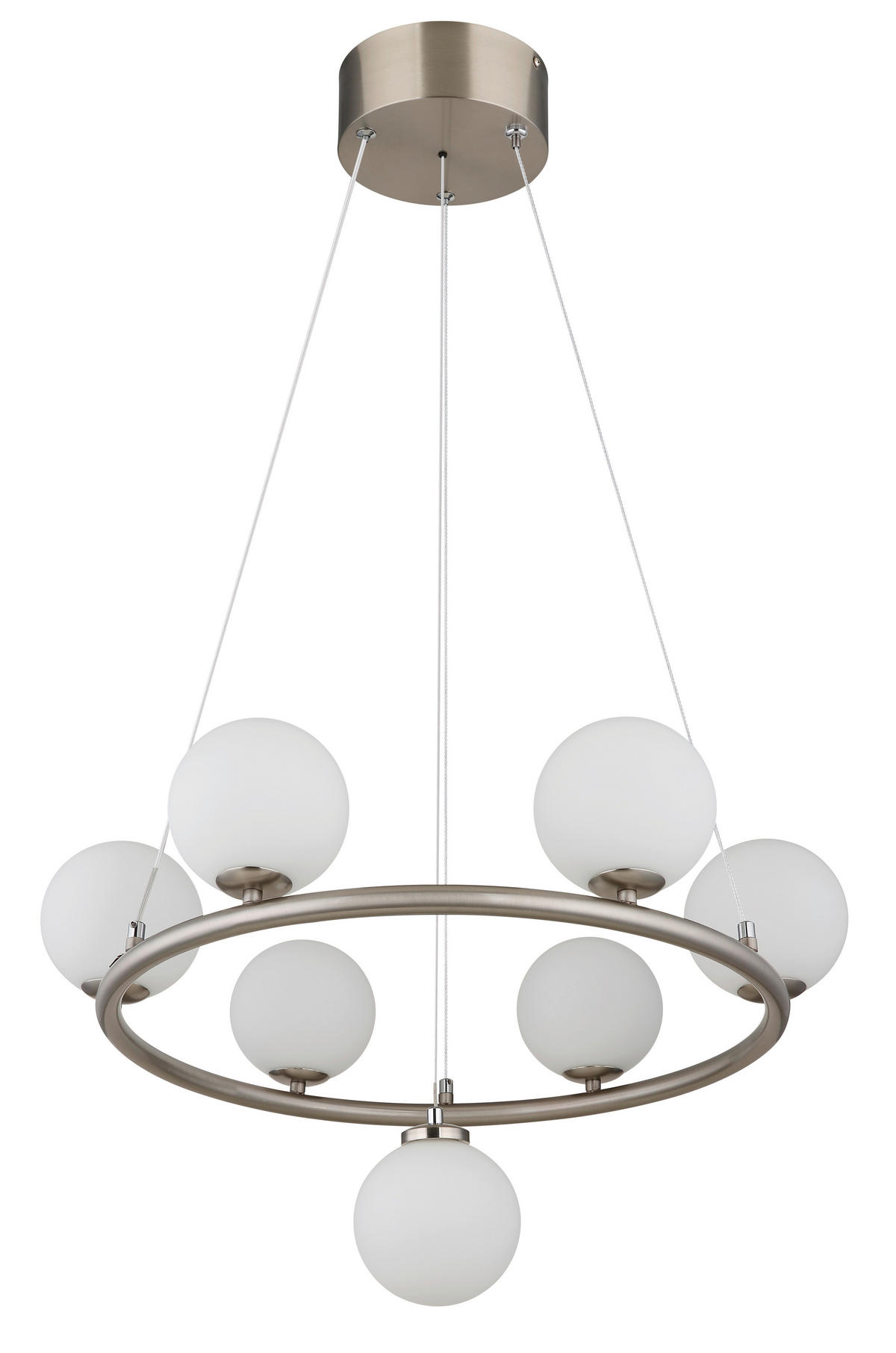 LED-HÄNGELEUCHTE 60/120 cm    - Weiss/Schwarz, Design, Glas/Kunststoff (60/120cm) - Globo