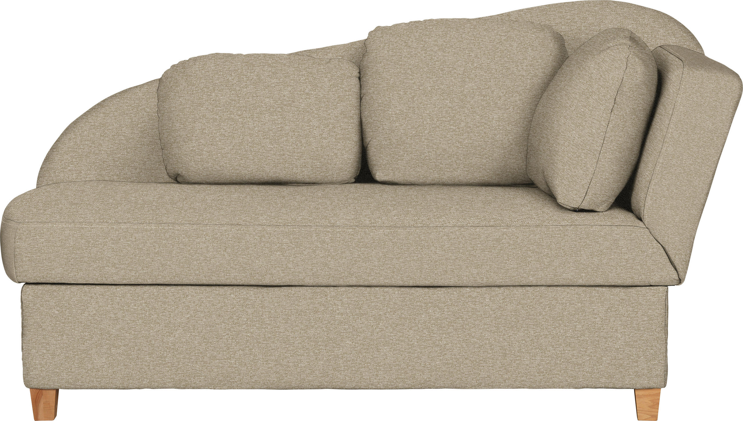 LIEGE in Flachgewebe Beige  - Beige, LIFESTYLE, Holz/Textil (180/97/85cm) - Novel