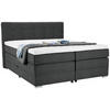 BOXSPRINGBETT 180/200 cm  in Dunkelgrau  - Dunkelgrau/Silberfarben, KONVENTIONELL, Holz/Holzwerkstoff (180/200cm) - Moderano
