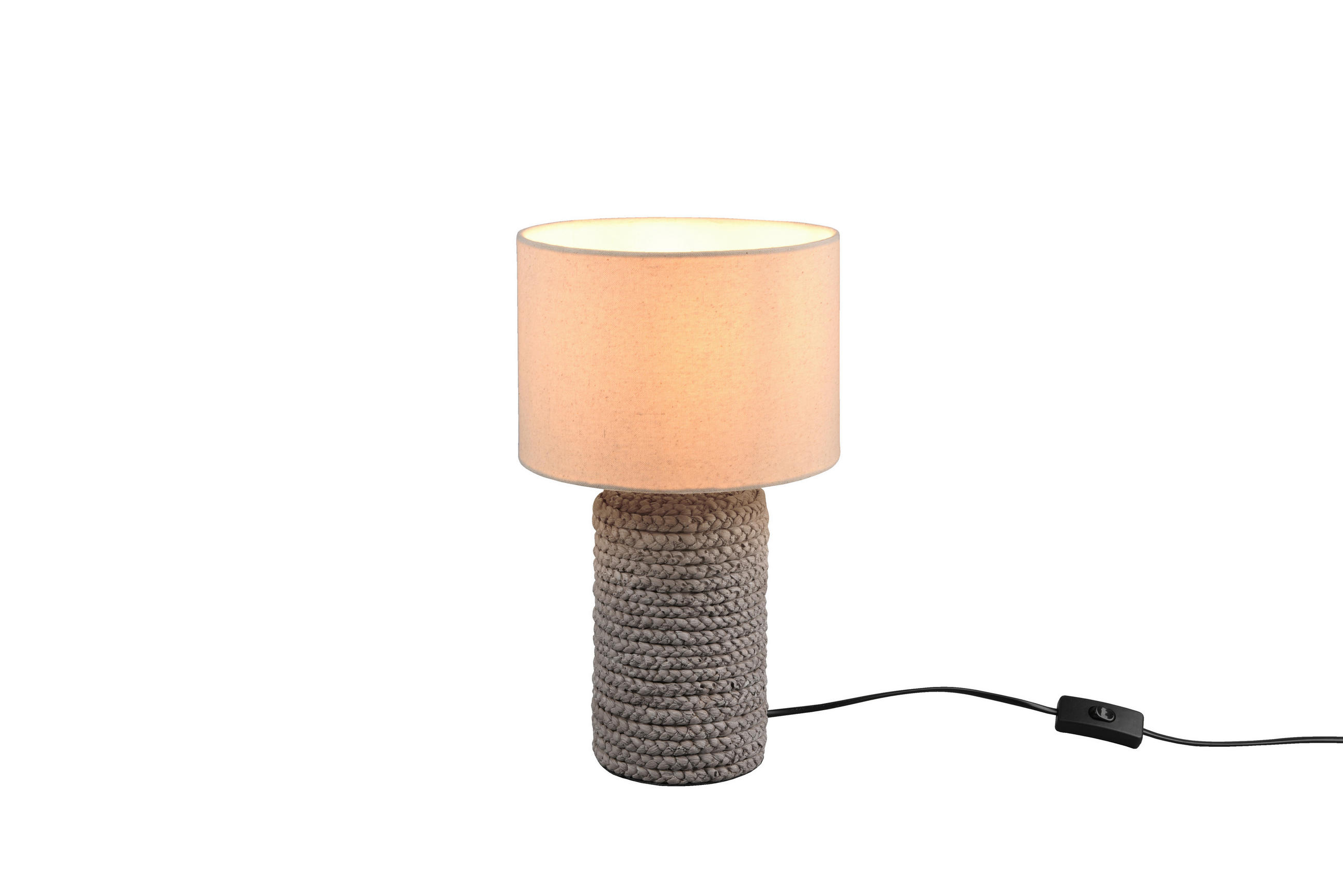 STONA LAMPA Mala  - braon/bež, Prirodno, tekstil/keramika (22/38cm)