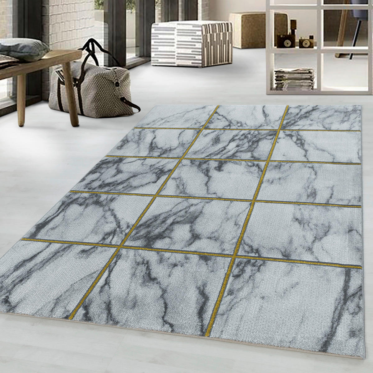 WEBTEPPICH 140/200 cm Naxos 3816 gold Goldfarben  - Goldfarben, Design, Textil (140/200cm) - Novel