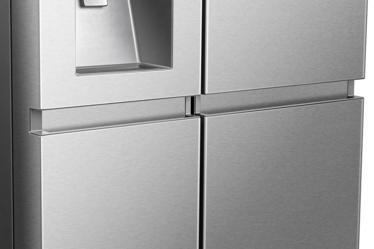 SIDE-BY-SIDE 91/179,5/73 cm RS818N4TIC  - Edelstahlfarben, Basics, Glas/Kunststoff (91/179,5/73cm) - Hisense