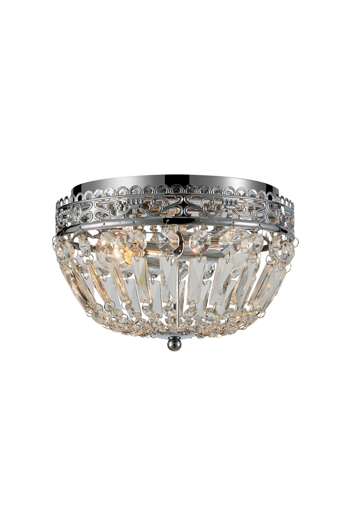 KRONLEUCHTER 25/17 cm   - Klar/Chromfarben, Basics, Glas/Metall (25/17cm) - Markslöjd