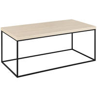 COUCHTISCH in Holz, Metall 110/55/45 cm  - Beige/Schwarz, Design, Holz/Metall (110/55/45cm) - MID.YOU