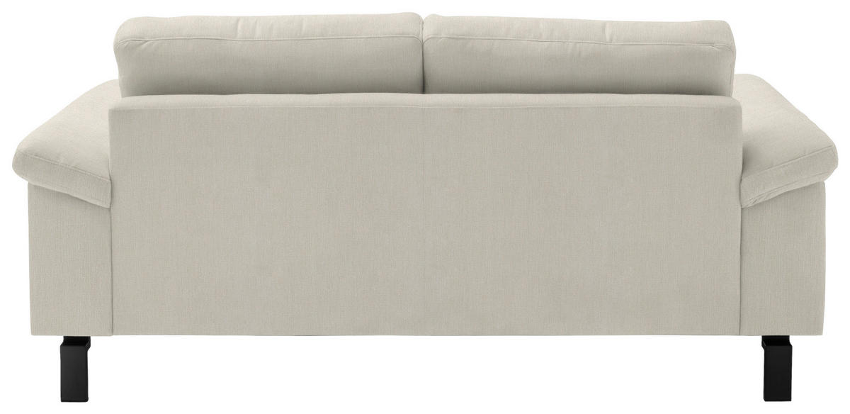 2,5-SITZER in Velours Naturfarben, Beige  - Beige/Schwarz, Design, Textil/Metall (206/86/97cm) - Pure Home Lifestyle
