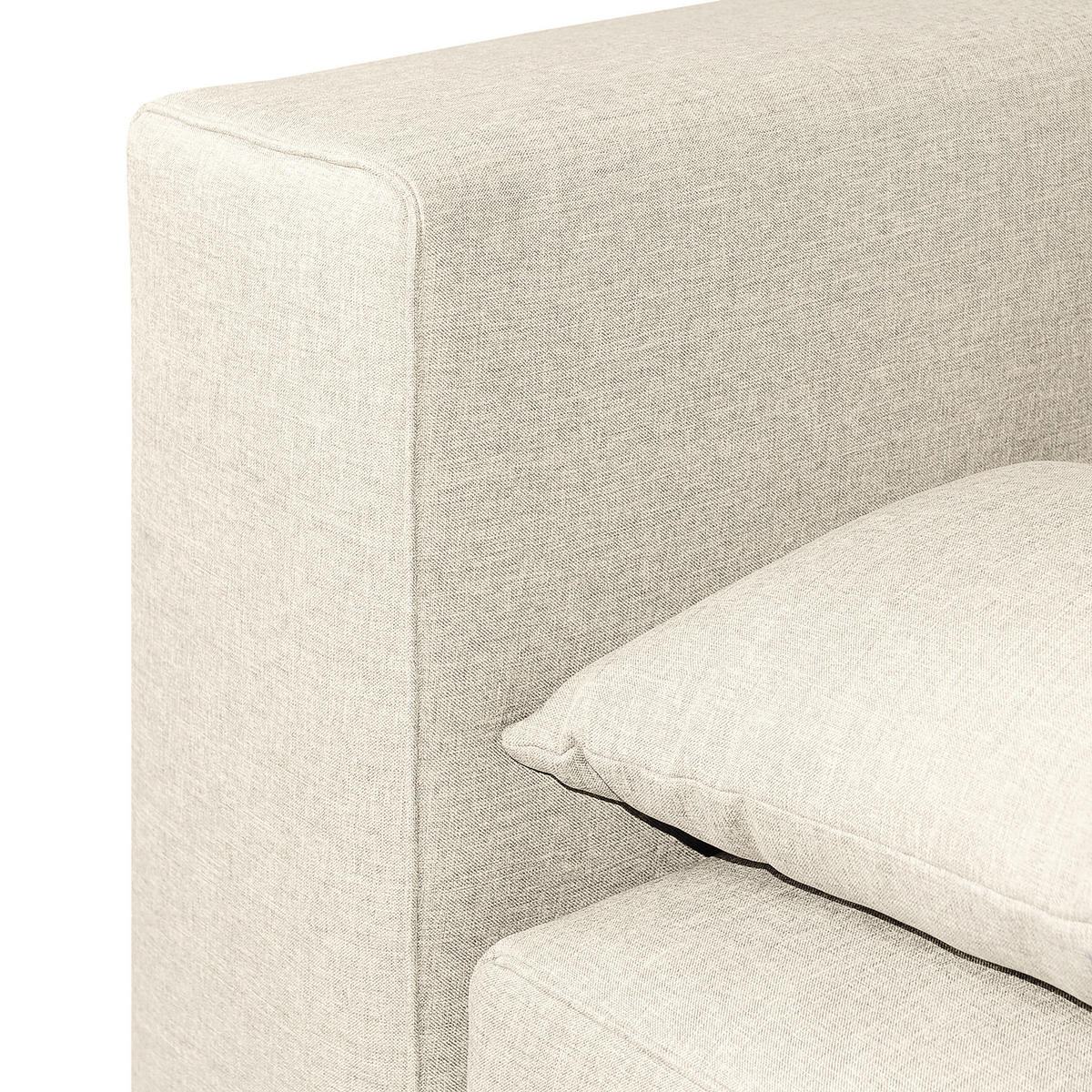 SCHLAFSOFA in Webstoff Creme  - Dunkelbraun/Creme, Design, Holz/Textil (202/85/110cm) - MID.YOU