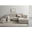 ECKSOFA  in Webstoff Beige  - Beige/Schwarz, KONVENTIONELL, Holz/Textil (283/244cm) - Carryhome