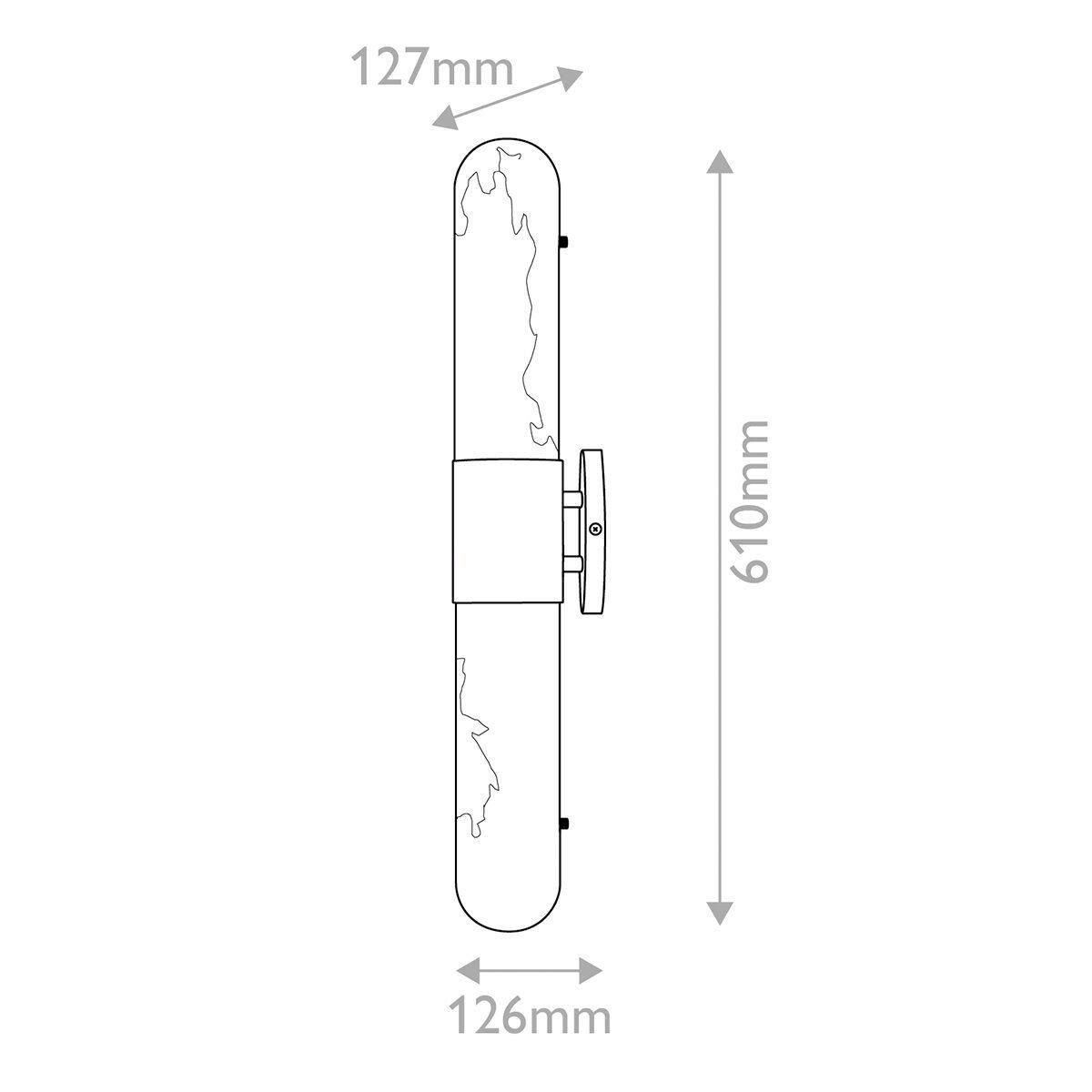BADEZIMMER-WANDLEUCHTE Hinkley 12,7/61/12,6 cm  - Schwarz, KONVENTIONELL, Glas/Metall (12,7/61/12,6cm) - Elstead Lighting