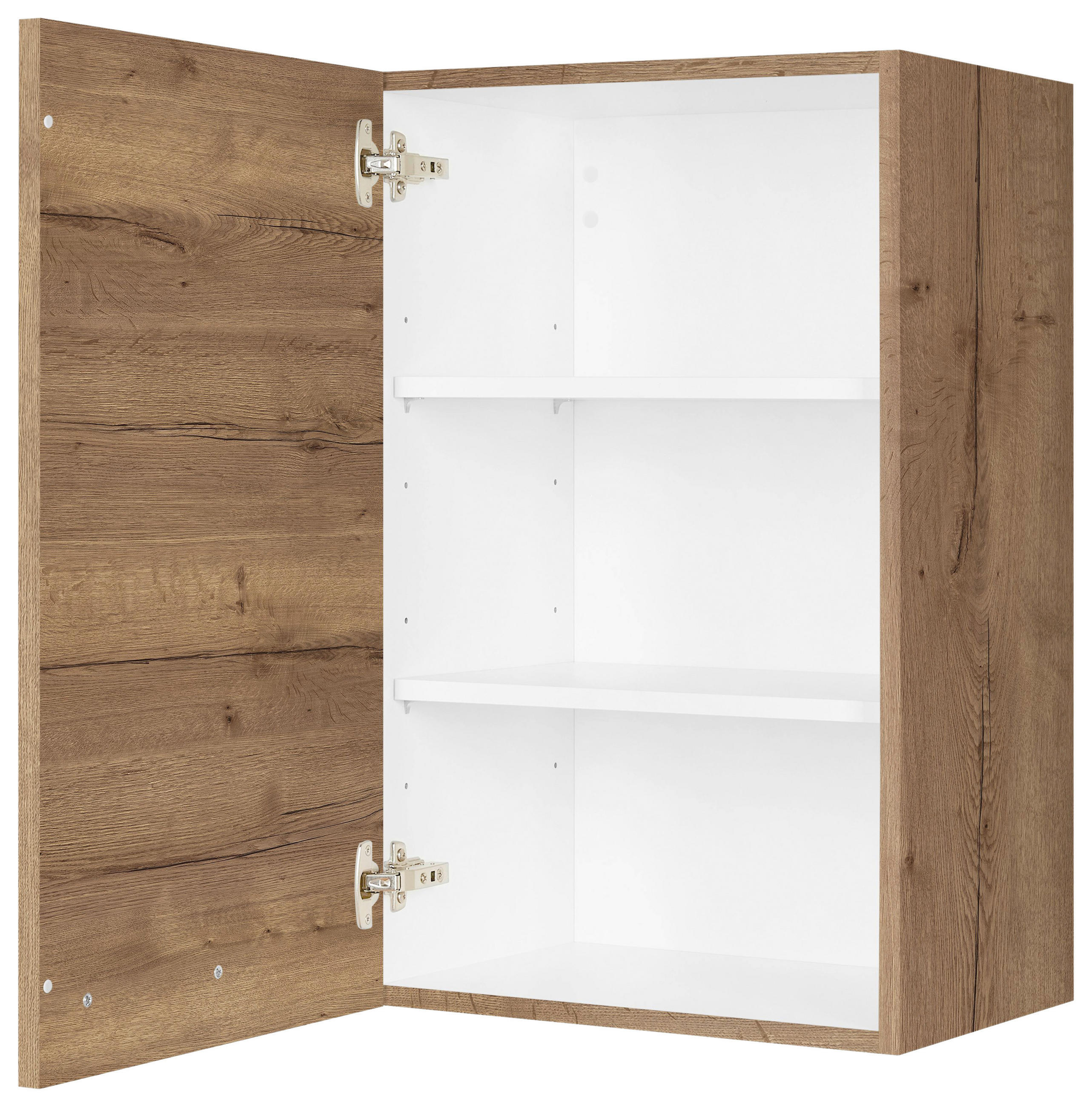 KÜCHENOBERSCHRANK 45/72/35 cm  in Eiche dunkel  - Eiche dunkel/Schwarz, MODERN, Holzwerkstoff/Metall (45/72/35cm) - Nobilia