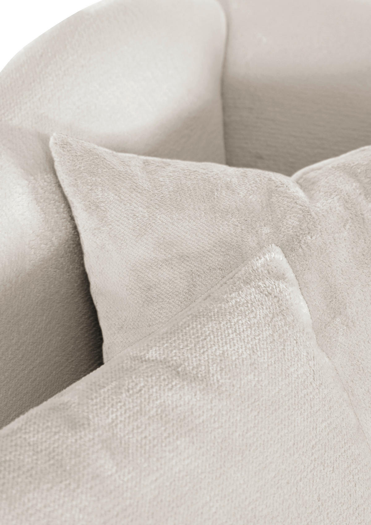 SESSEL Chenille Beige    - Beige/Schwarz, Design, Textil/Metall (138/83/85cm)
