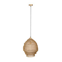HÄNGELEUCHTE LENA 48/158 cm   - Messingfarben, Design, Metall (48/158cm) - Zuiver