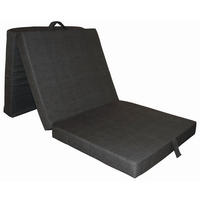 KLAPPMATRATZE 70/190 cm, Höhe ca.: 9 cm, H2 = mittel,  - Dunkelgrau, Basics, Textil (70/190cm) - Boxxx