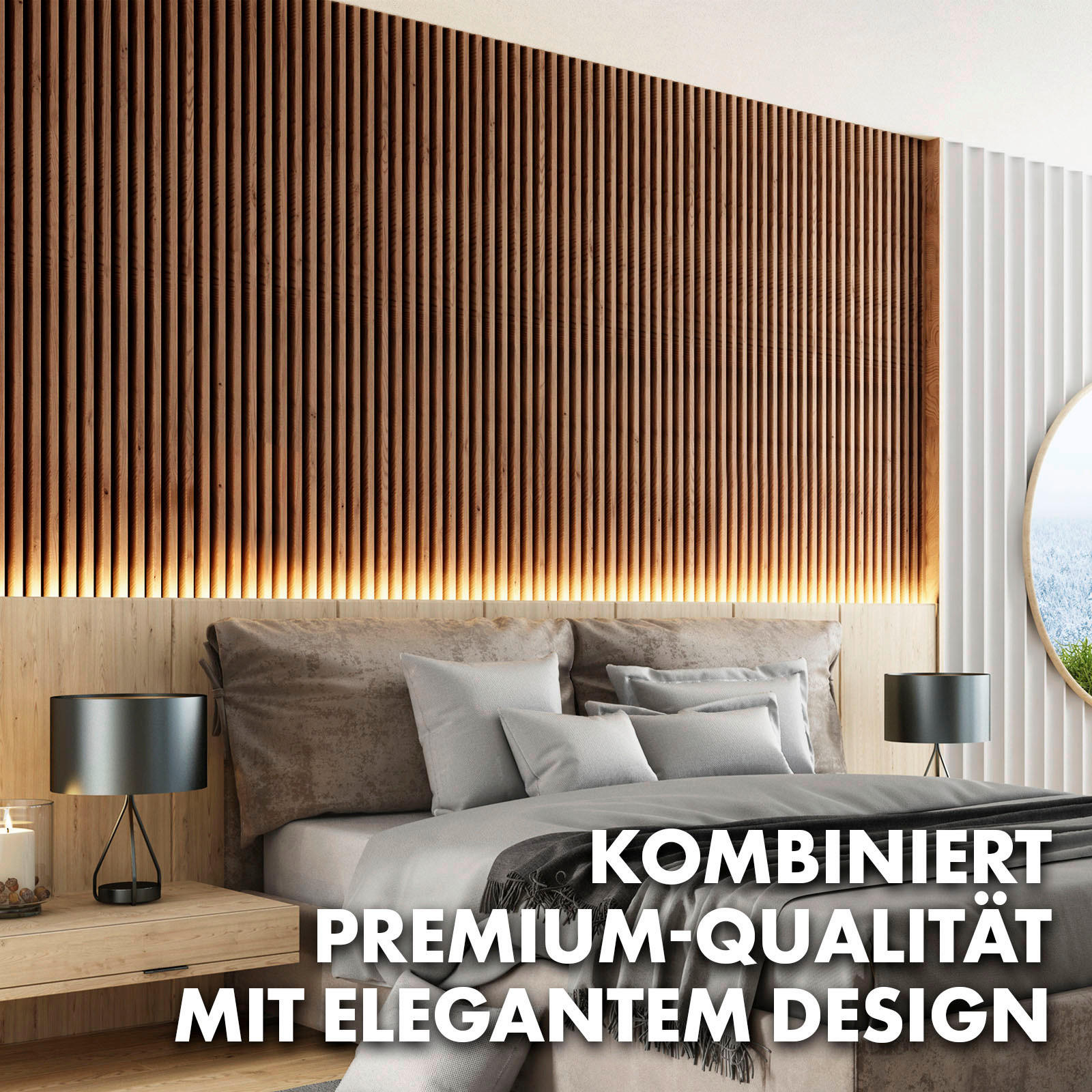 AKUSTIKPANEEL 60/60 cm  - Walnussfarben, Basics, Holzwerkstoff (60/60cm)
