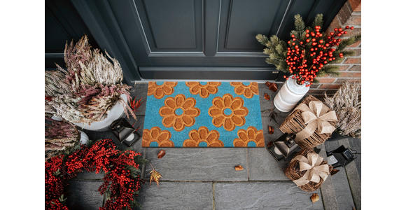 KOKOSMATTE 45/75 cm Mix Mats - Hellbraun/Hellblau, Basics, Naturmaterialien/Kunststoff (45/75cm) - Esposa