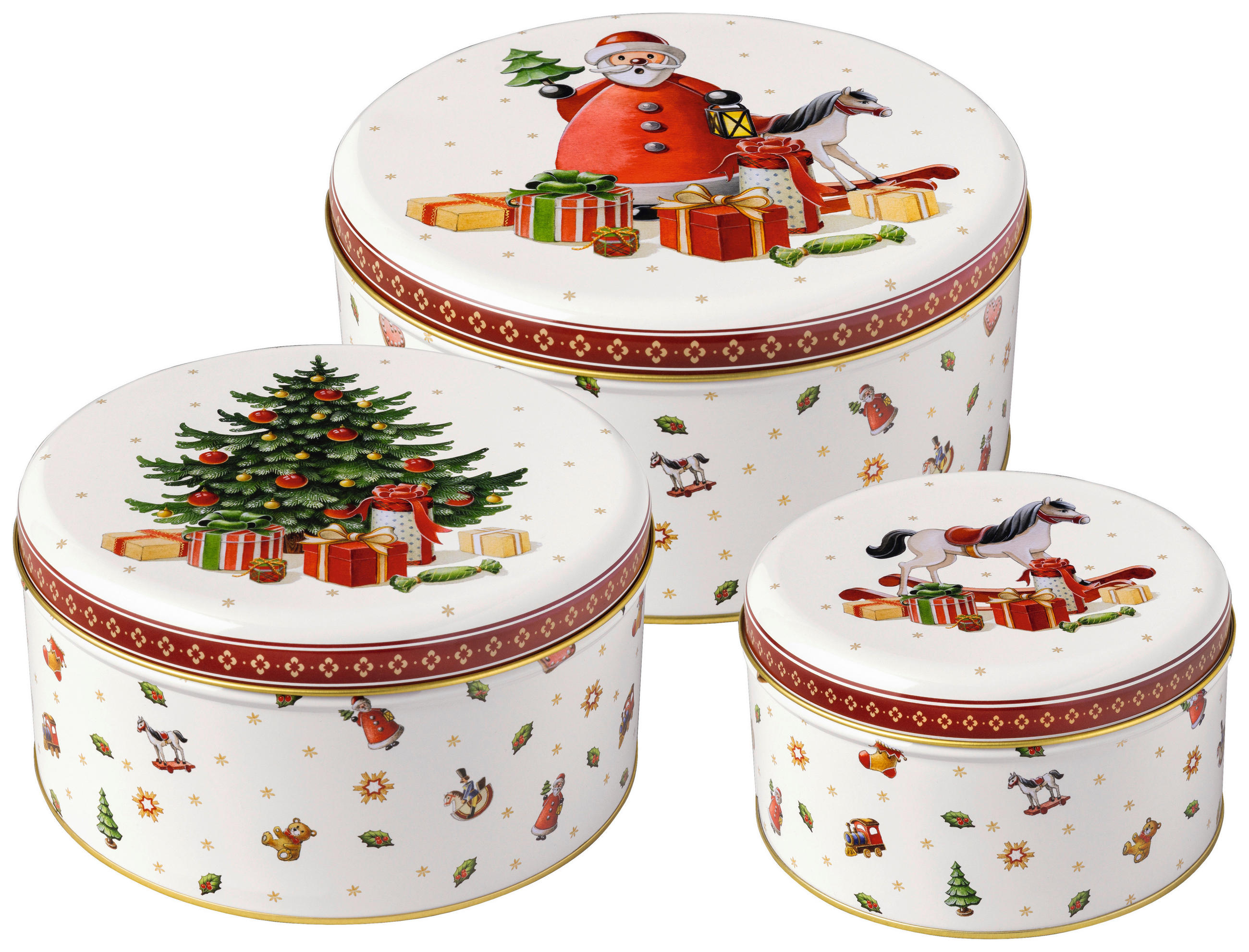KEKSDOSENSET Winter Collage Accessoires 3-teilig  - Multicolor, Design, Metall (19,7/9,4cm) - Villeroy & Boch