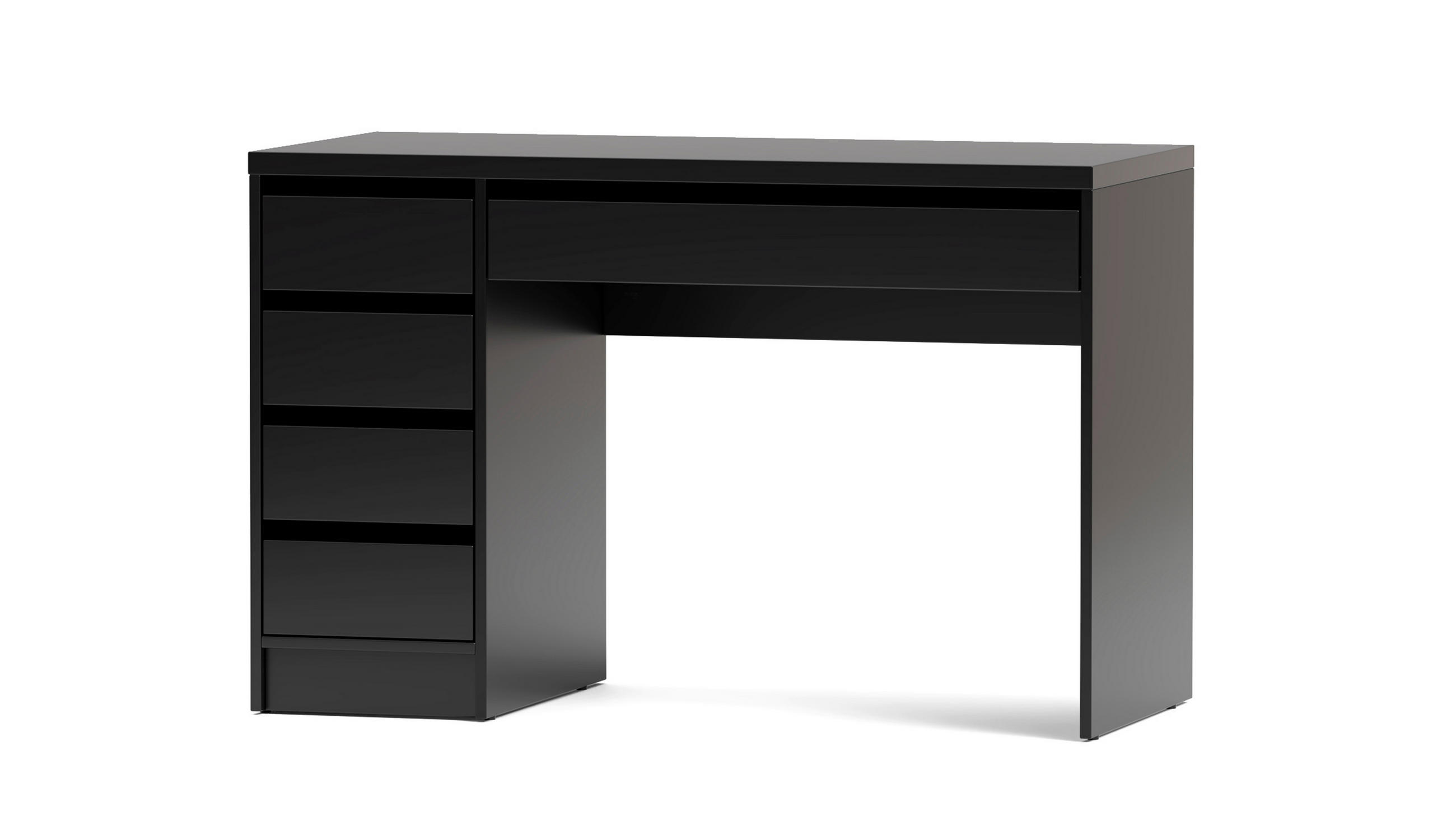 SCHREIBTISCH 120/55/77,6 cm Schwarz  - Schwarz, MODERN, Holzwerkstoff (120/55/77,6cm) - Livetastic