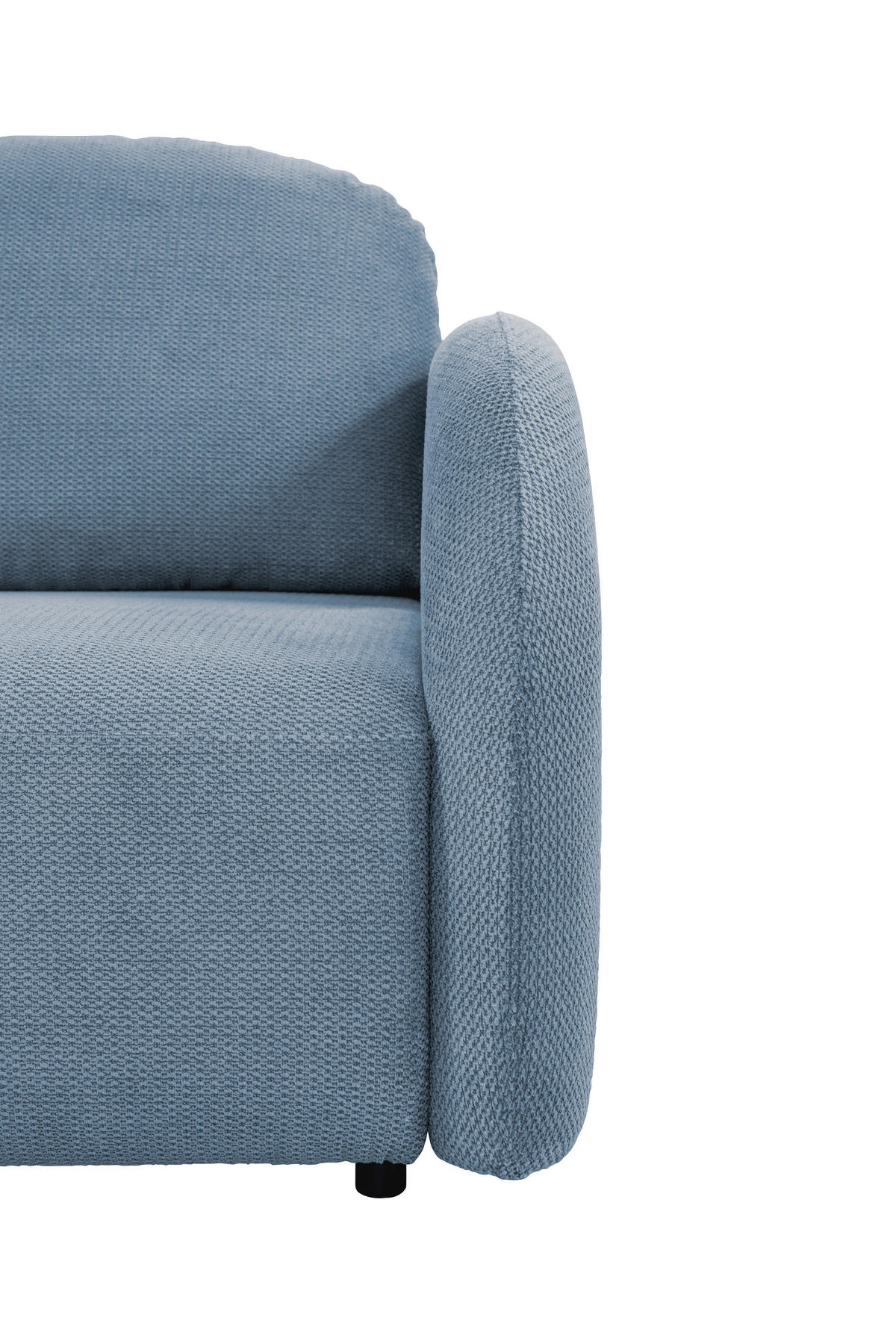 SCHLAFSOFA ROMA  mit Struktur Blaugrau  - Blaugrau/Schwarz, Design, Textil (230/90/105cm) - MID.YOU
