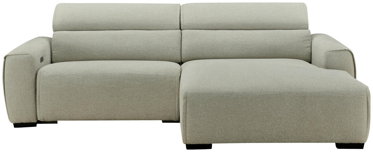 ECKSOFA Beige Mikrofaser  - Beige/Schwarz, Design, Holz/Textil (256/172cm) - Carryhome