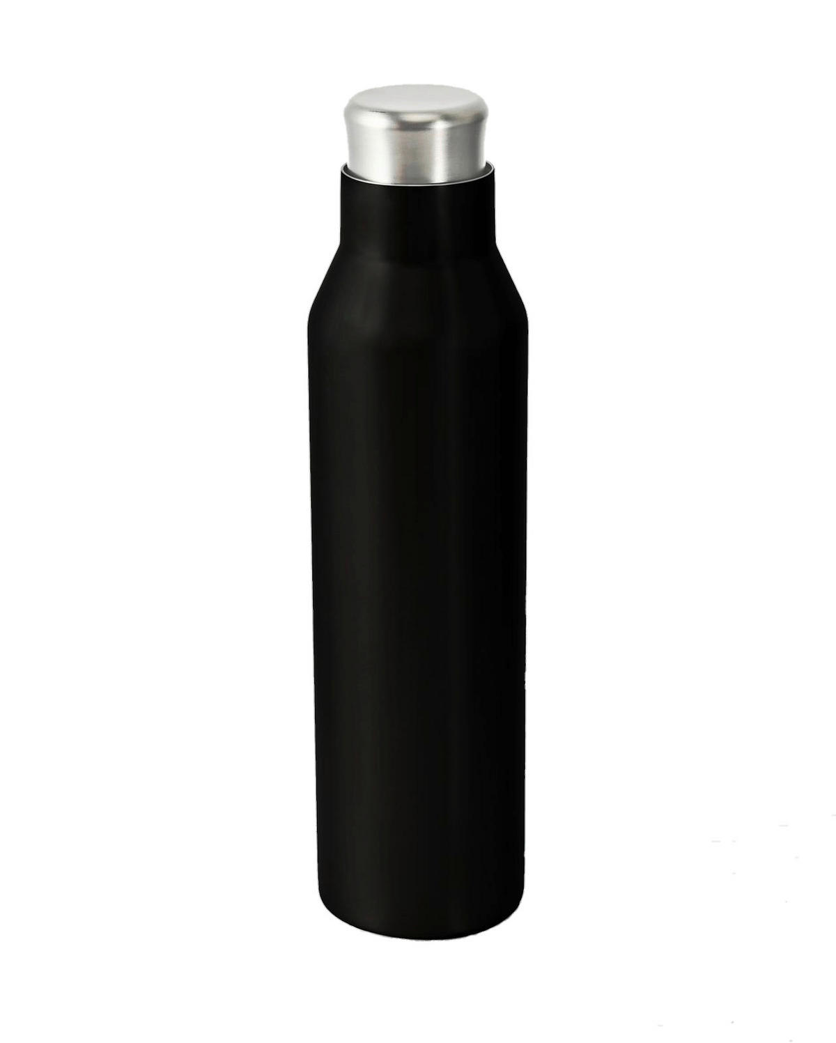 TRINKFLASCHE 0,75 L  - Edelstahlfarben/Schwarz, Trend, Kunststoff/Metall (750ml) - Homeware Profession.