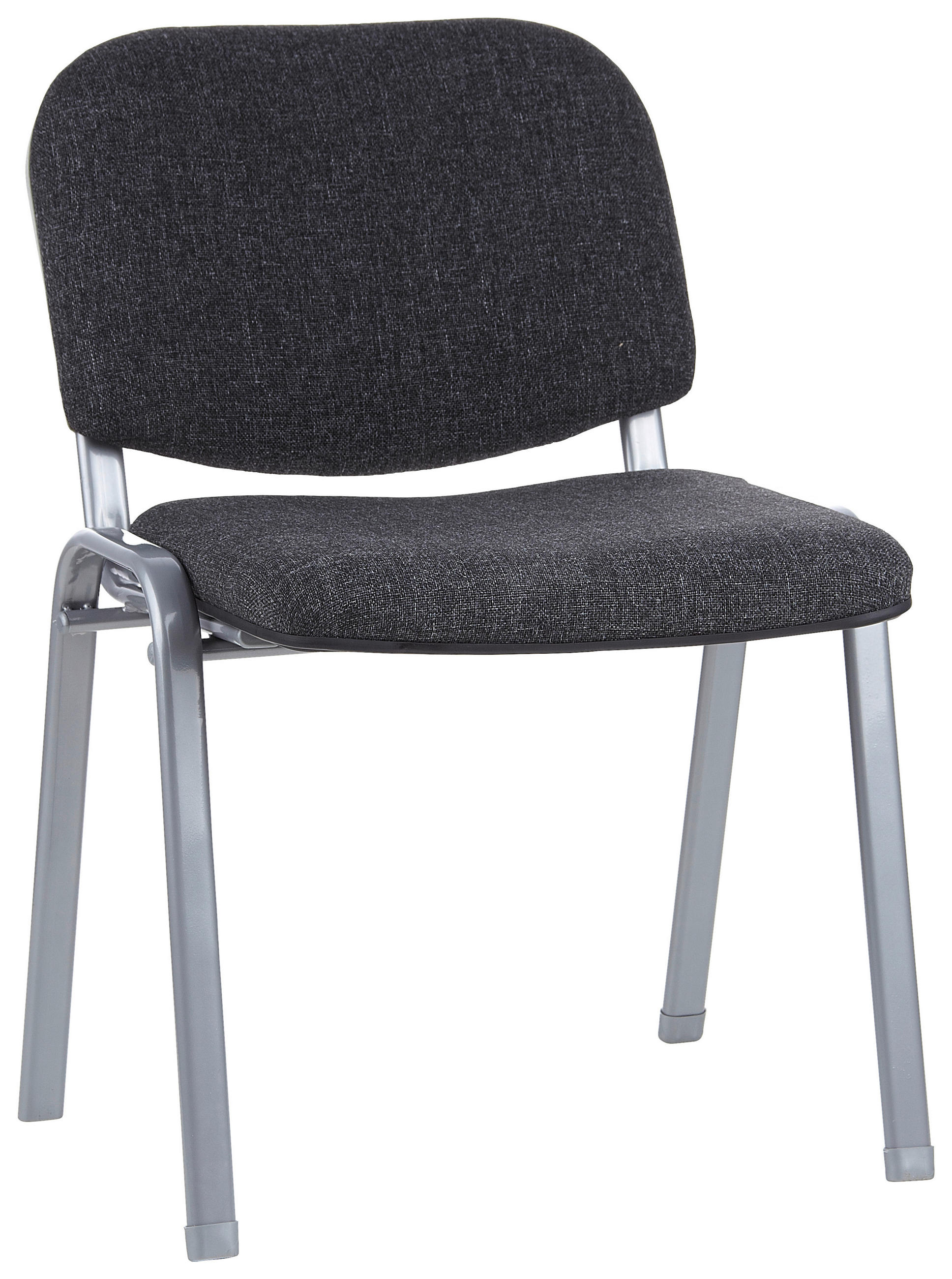 BESÖKSSTOL  i flatväv antracit  - silver/antracit, Basics, metall/textil (58/84/48cm) - MID.YOU