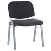 BESÖKSSTOL  i flatväv antracit  - silver/antracit, Basics, metall/textil (58/84/48cm) - MID.YOU