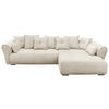 ECKSOFA in Chenille Beige  - Beige/Schwarz, Konventionell, Kunststoff/Textil (330/197cm) - MID.YOU