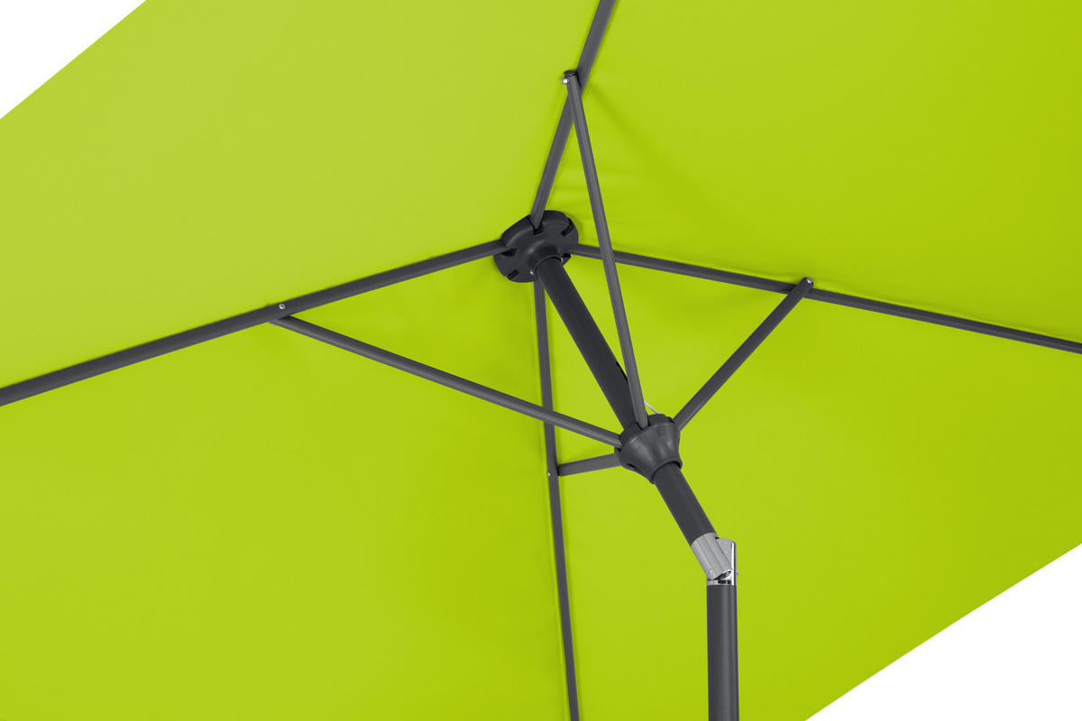 SONNENSCHIRM 210 cm Hellgrün  - Anthrazit/Hellgrün, Basics, Textil/Metall (210/228/130cm) - Schneider