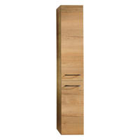 HOCHSCHRANK 30/168/33 cm  - Eichefarben/Schwarz, Design, Glas/Holzwerkstoff (30/168/33cm) - Sadena