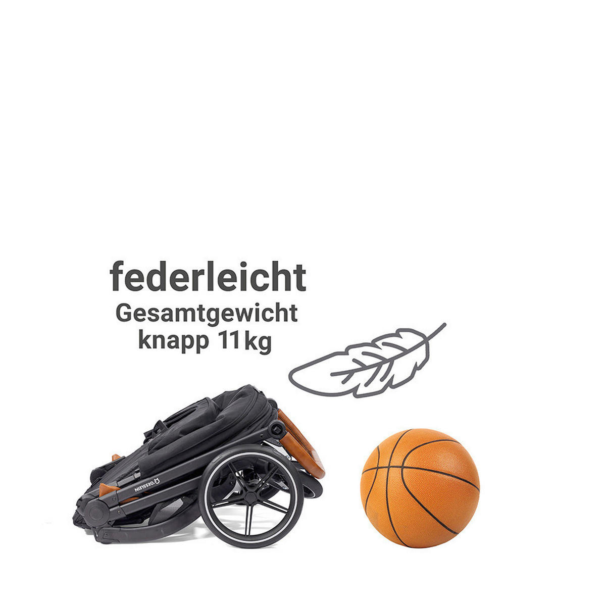 KOMBIKINDERWAGEN FX4 Swing Set  - Schwarz, Basics, Metall (100/55/130cm) - Gesslein