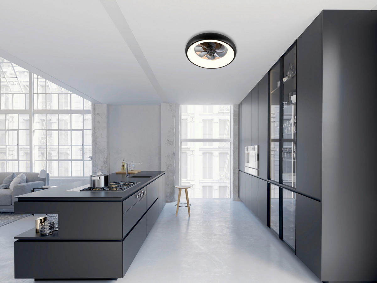 DECKENVENTILATOR - Schwarz/Weiß, Design, Kunststoff/Metall (40/13.5cm)