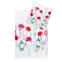 BETTWÄSCHE Impulse Makosatin 155/220 cm  - Rot, Design, Textil (155/220cm) - Estella