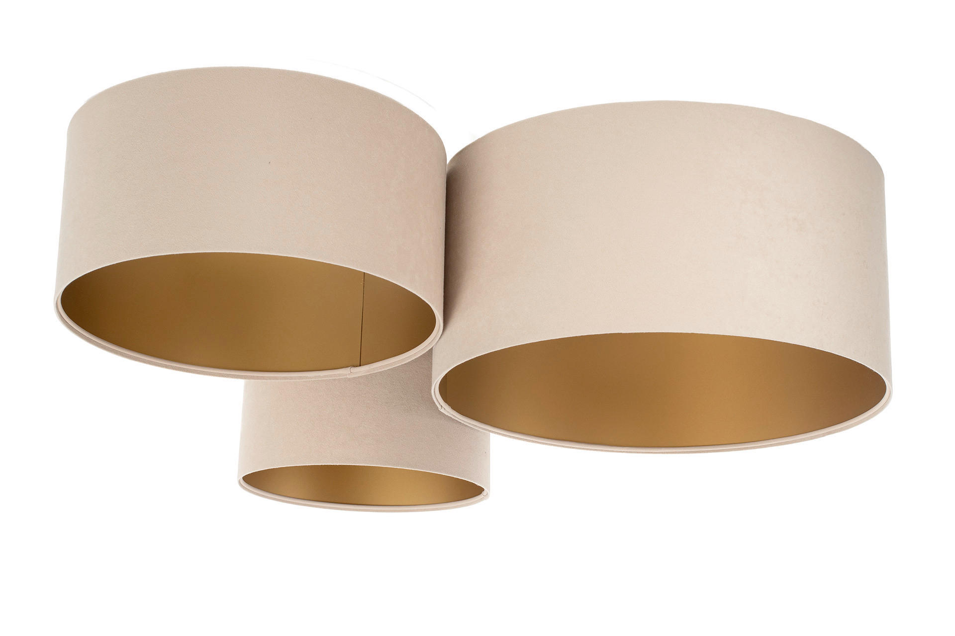 DECKENLEUCHTE Swing  88/92/34 cm  - Beige/Goldfarben, Design, Kunststoff/Textil (88/92/34cm)