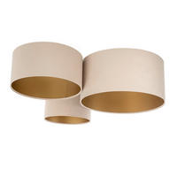 DECKENLEUCHTE Swing  88/92/34 cm  - Beige/Goldfarben, Design, Kunststoff/Textil (88/92/34cm)