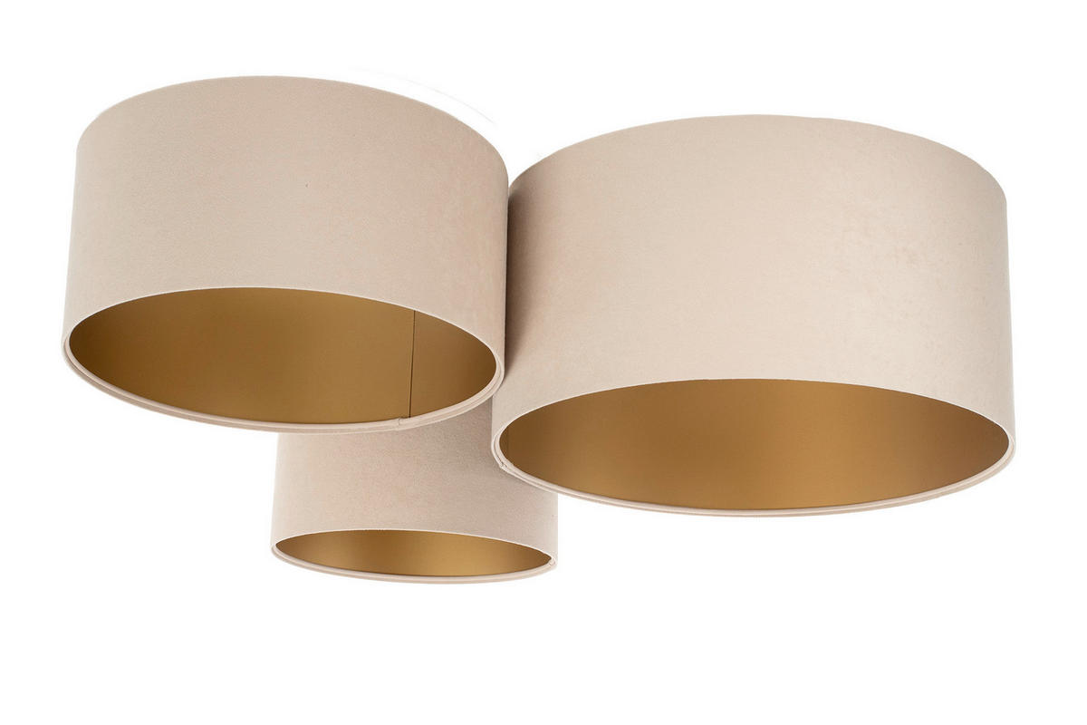 DECKENLEUCHTE Swing  88/92/34 cm  - Beige/Goldfarben, Design, Kunststoff/Textil (88/92/34cm)