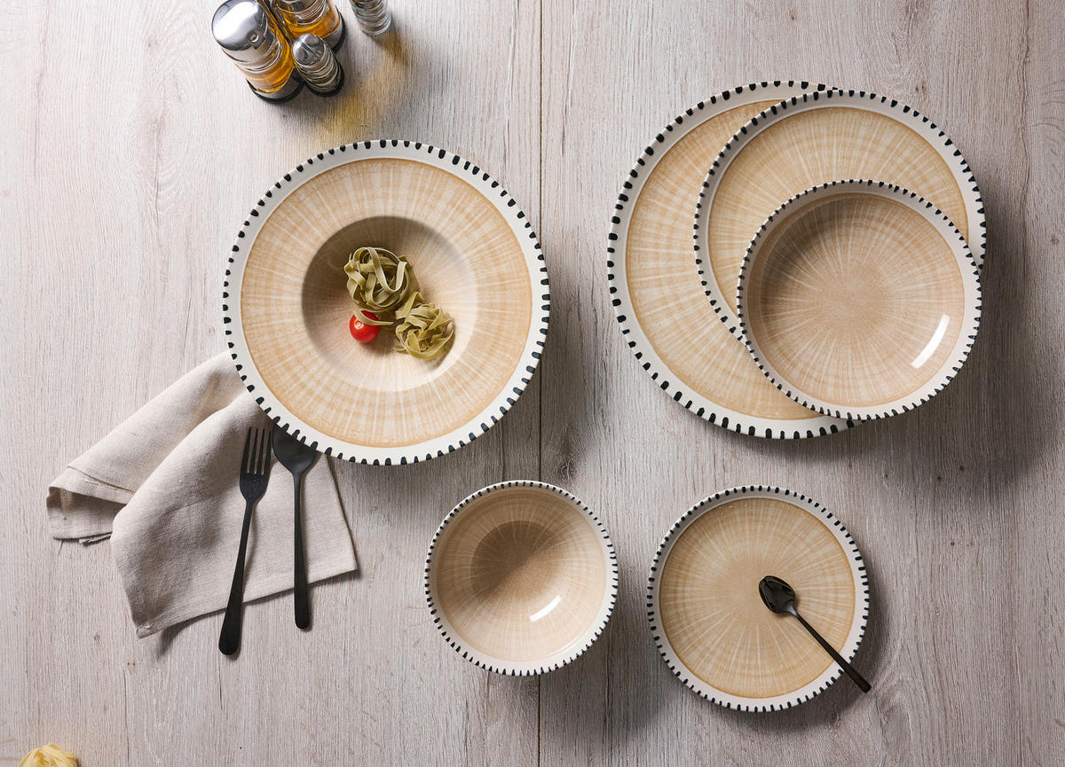 DESSERTTELLER Creme Natura  - Creme, KONVENTIONELL, Keramik (20,5/2cm) - Ritzenhoff Breker