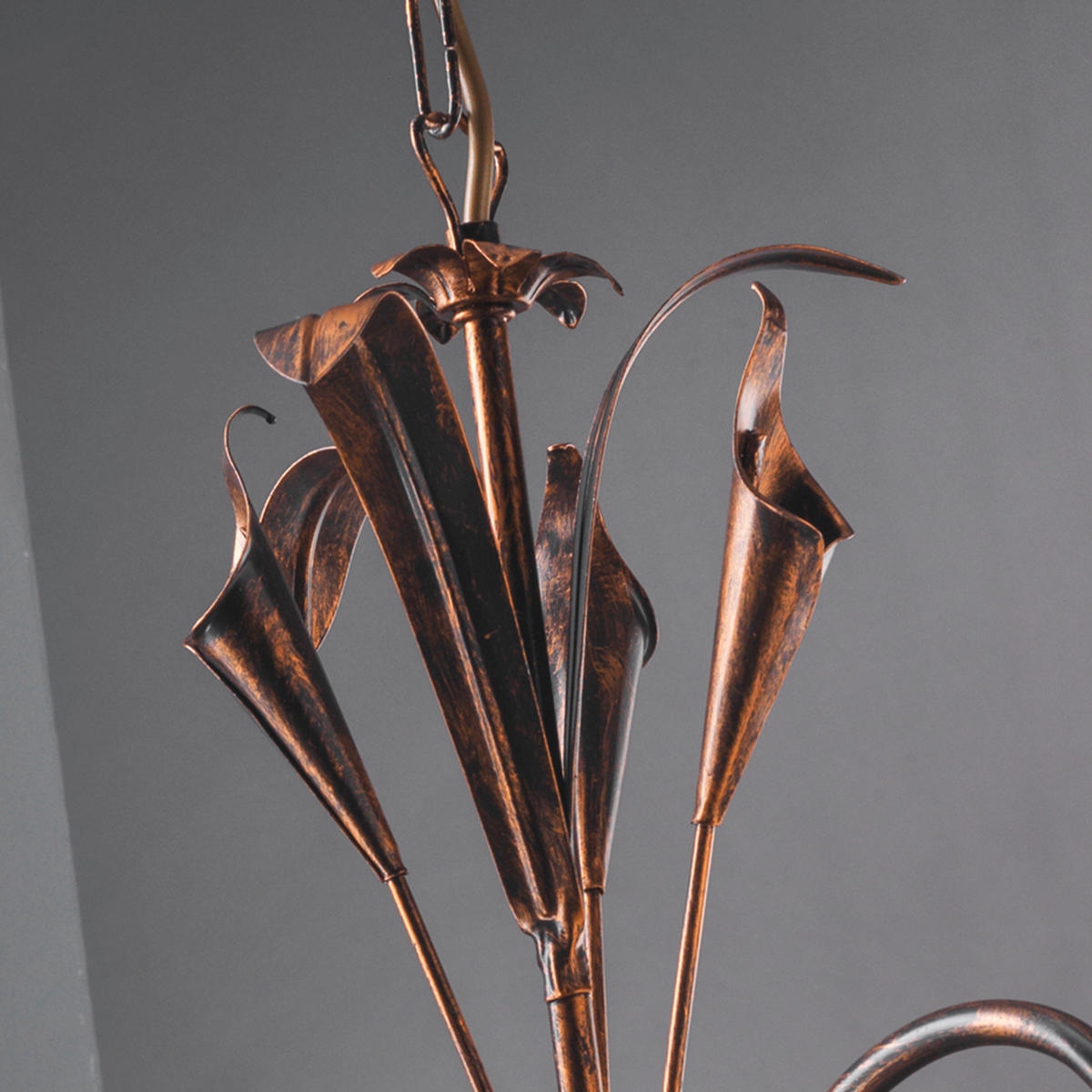 KRONLEUCHTER 70/100 cm   - Bronzefarben, Natur, Glas/Metall (70/100cm)
