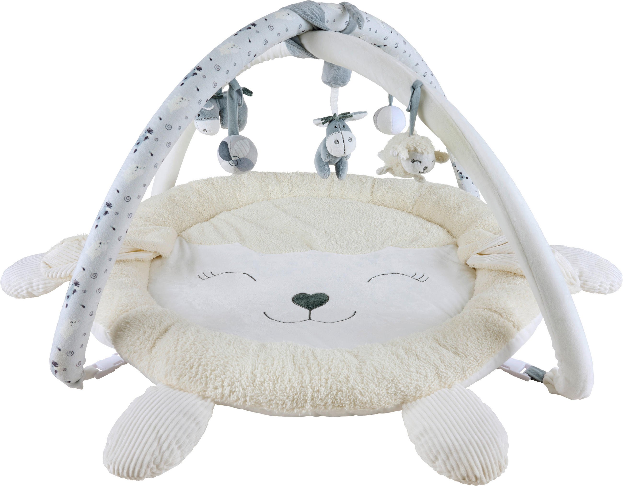 BABYGYM Molly  - vit/grå, Basics, textil (80cm) - Patinio