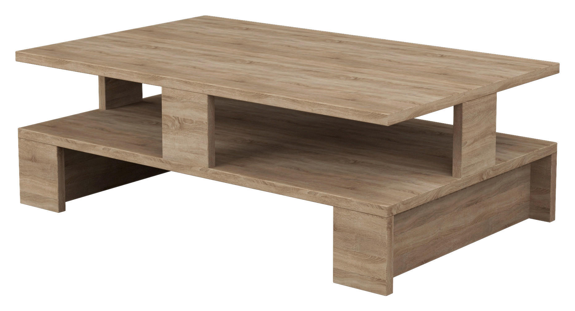 COUCHTISCH 80/50/28 cm Eichefarben  - Eichefarben, Design, Holzwerkstoff (80/50/28cm) - Livetastic